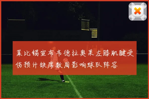 莱比锡宣布韦德拉奥果左膝肌腱受伤预计缺席数周影响球队阵容