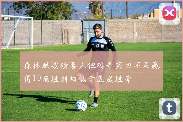 森林狼战绩喜人但对手实力不足赢得10场胜利均低于五成胜率